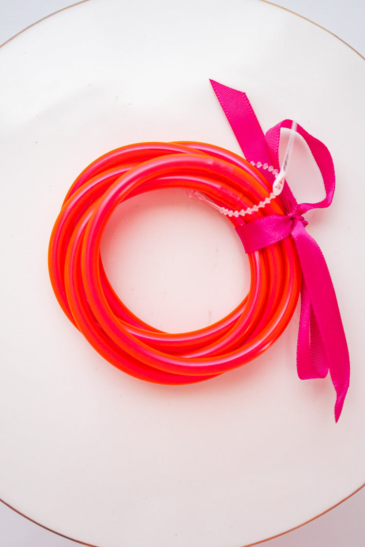 Thick Tube Jelly Bracelet Set, VARIOUS