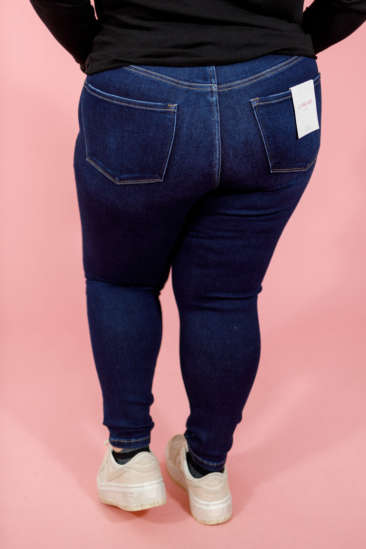 VERVET Dark Wash Ankle Skinny Jean, REG + CURVY