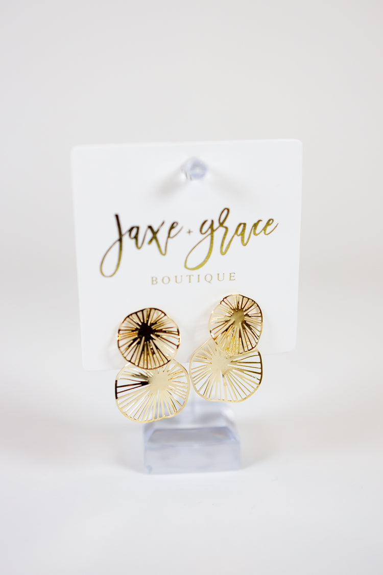 Filigree Cutout Double Circle Earrings Jaxe + Grace Boutique