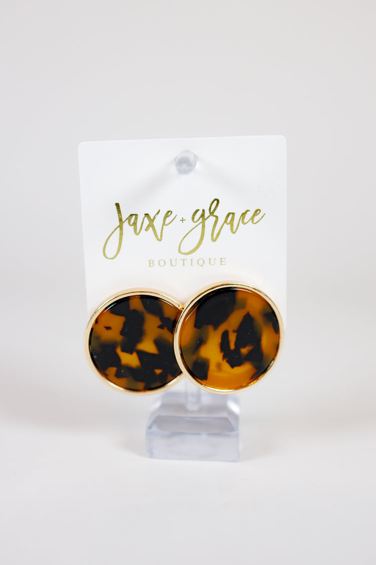 Round Acrylic Earrings Jaxe + Grace Boutique