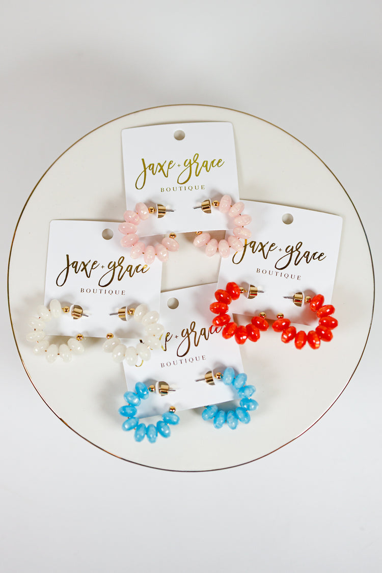 Candy Bead Hoops, VAROIUS Jaxe + Grace Boutique