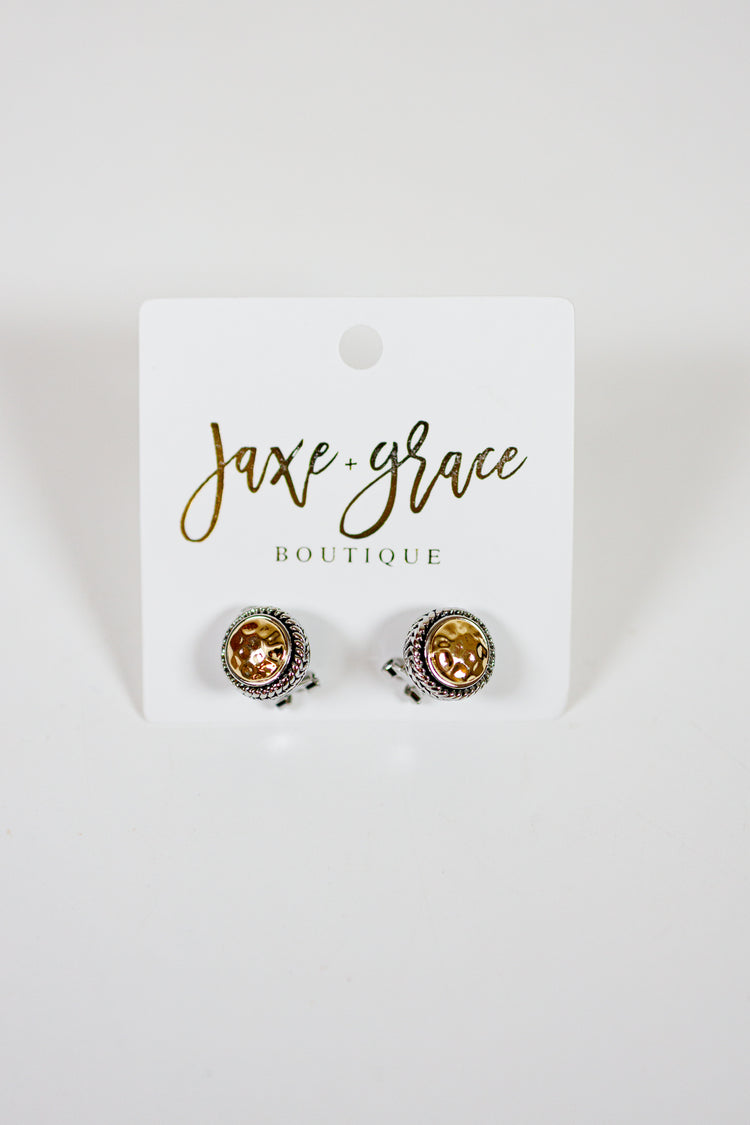Mixed Metal Cable Studs Jaxe + Grace Boutique