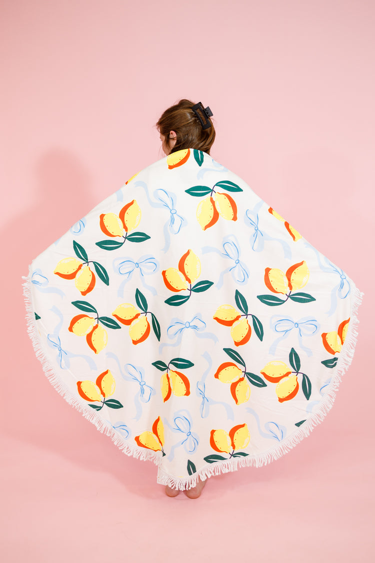 Lemon Circle Beach Towel Jaxe + Grace Boutique