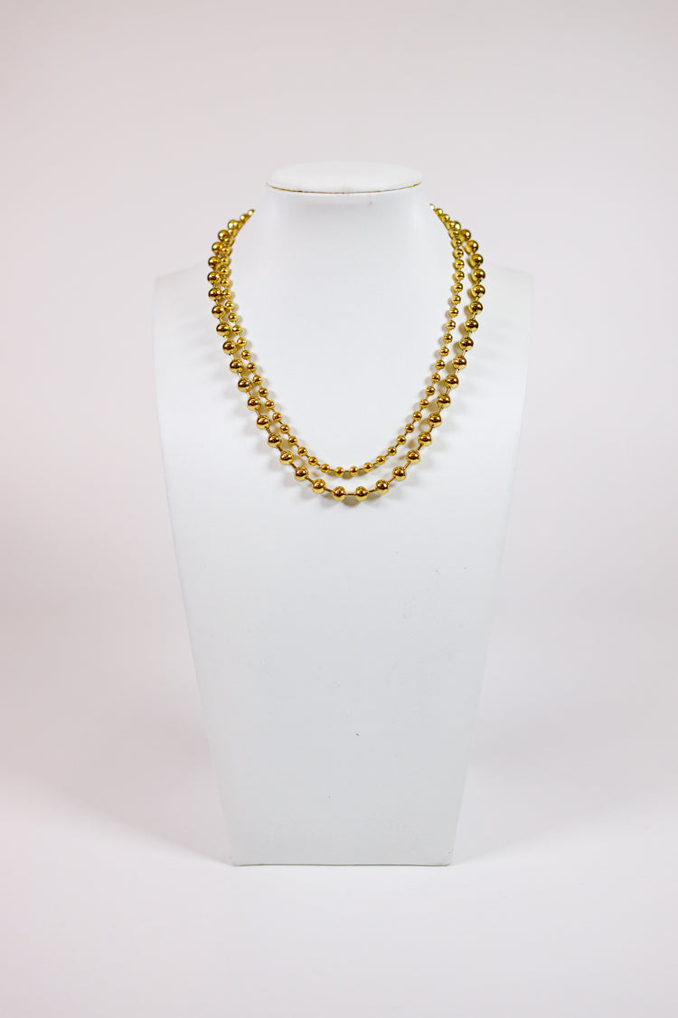 XL Gold Beaded Necklace Jaxe + Grace Boutique