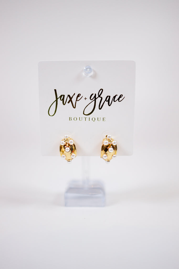 Elegant Vintage Pearl Drop Earrings Jaxe + Grace Boutique