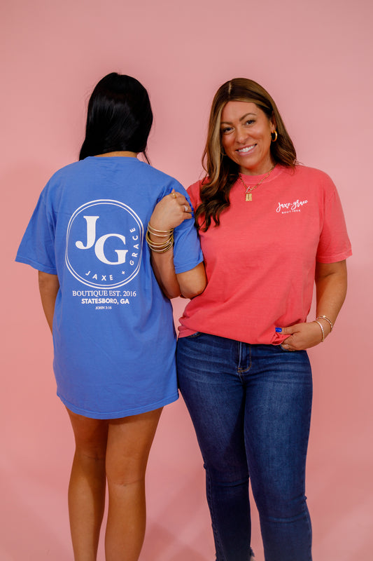 Jaxe + Grace Comfort Color LOGO TEES, VARIOUS Jaxe + Grace Boutique