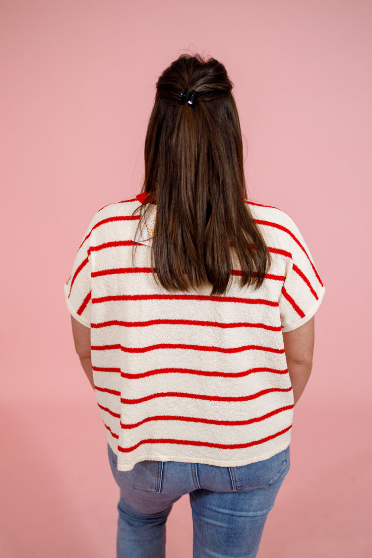 Striped Oversize Sweater Top, RUBY Jaxe + Grace Boutique