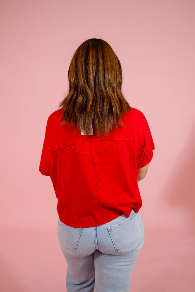 Exposed Seam Boxy Top, RUBY Jaxe + Grace Boutique