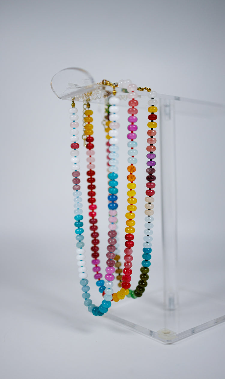 Natural Agate Gemstone Necklace, VARIOUS Jaxe + Grace Boutique