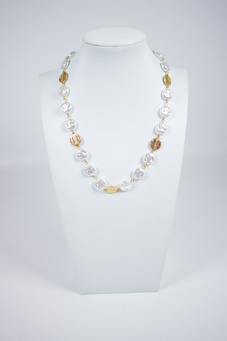 Freshwater Pearl and Gold Necklace Jaxe + Grace Boutique