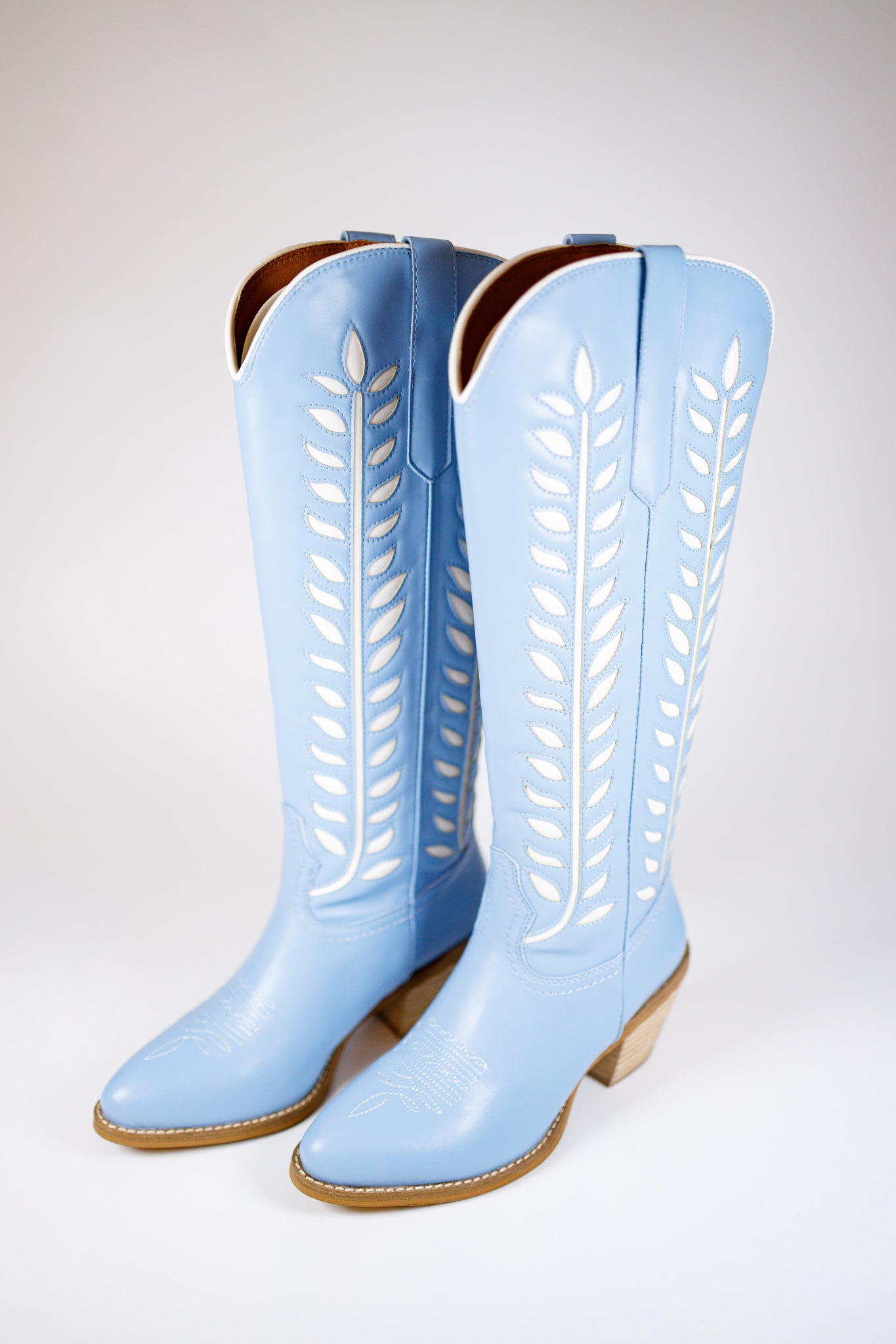 blue dress cowboy boots The Lex Cowboy Boot White with Royal Blue 6.5