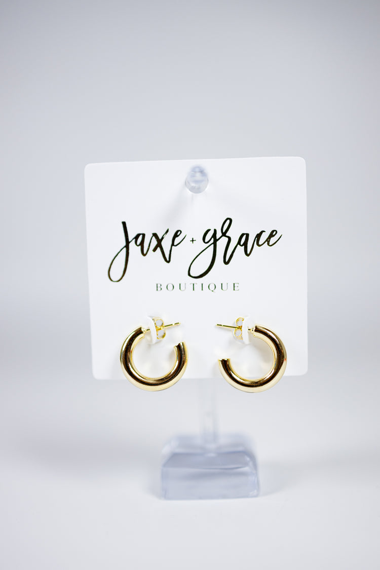 Gold Dipped Open Hoops Jaxe + Grace Boutique