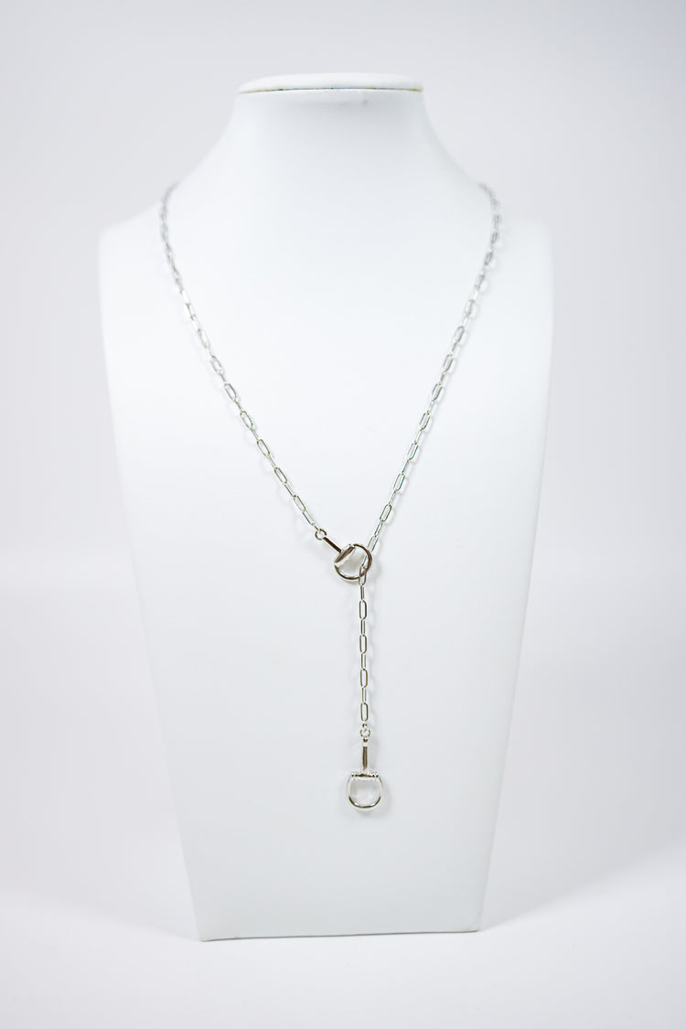 Silver Lariat Horsebit Necklace Jaxe + Grace Boutique