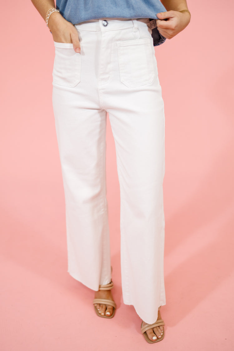 Cream and Sky Blue Striped Knit Top Jaxe + Grace Boutique