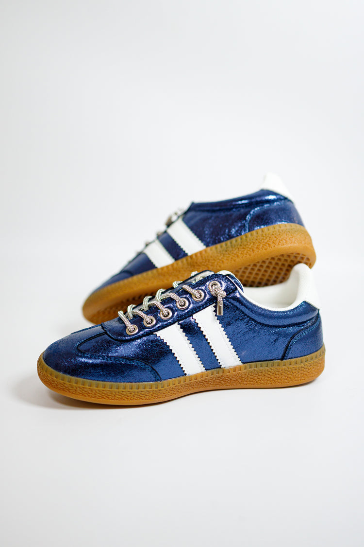 Corkys - Heads Up Navy Metallic Sneakers Jaxe + Grace Boutique