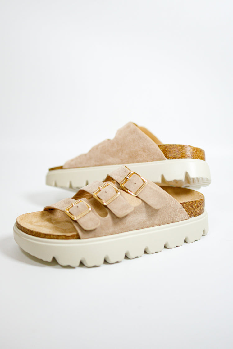 Corkys - Threes Company Sand Mules Jaxe + Grace Boutique