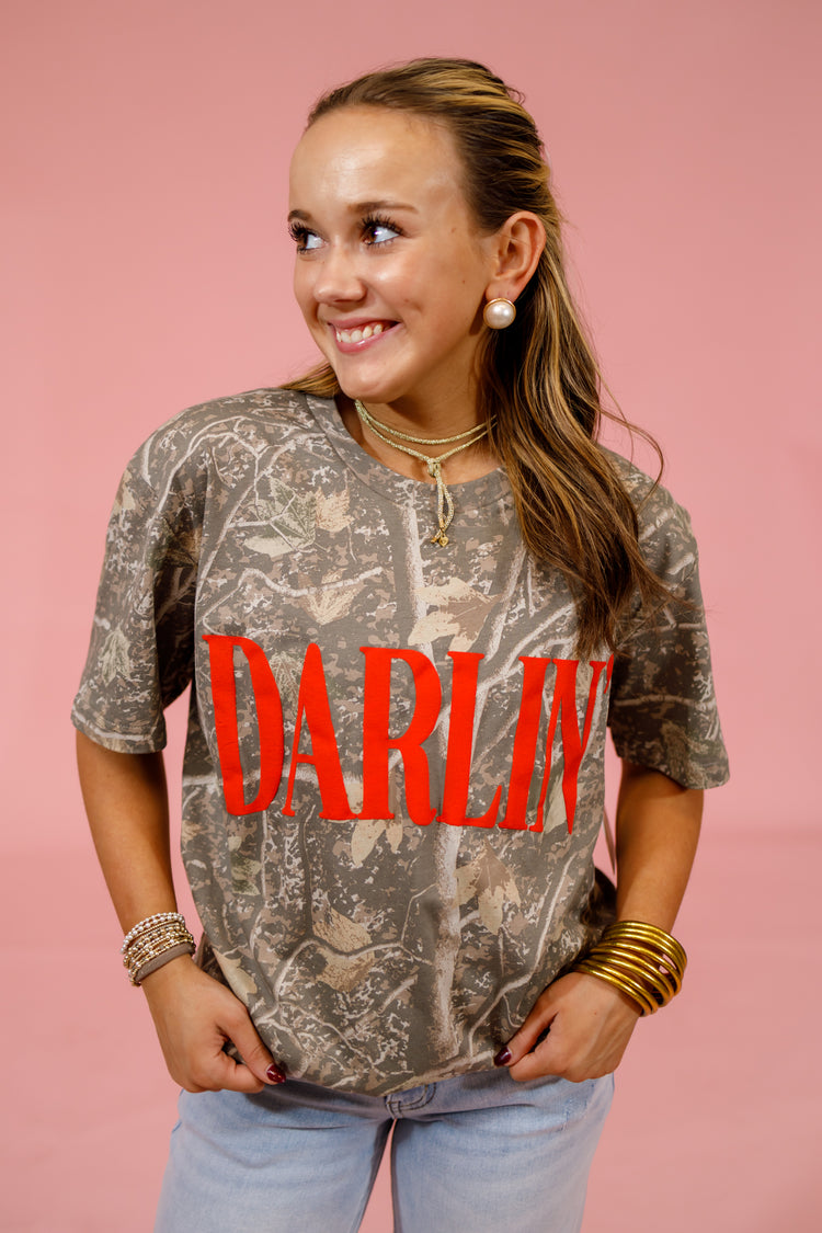 Camo "Darlin'" Graphic Tee Jaxe + Grace Boutique