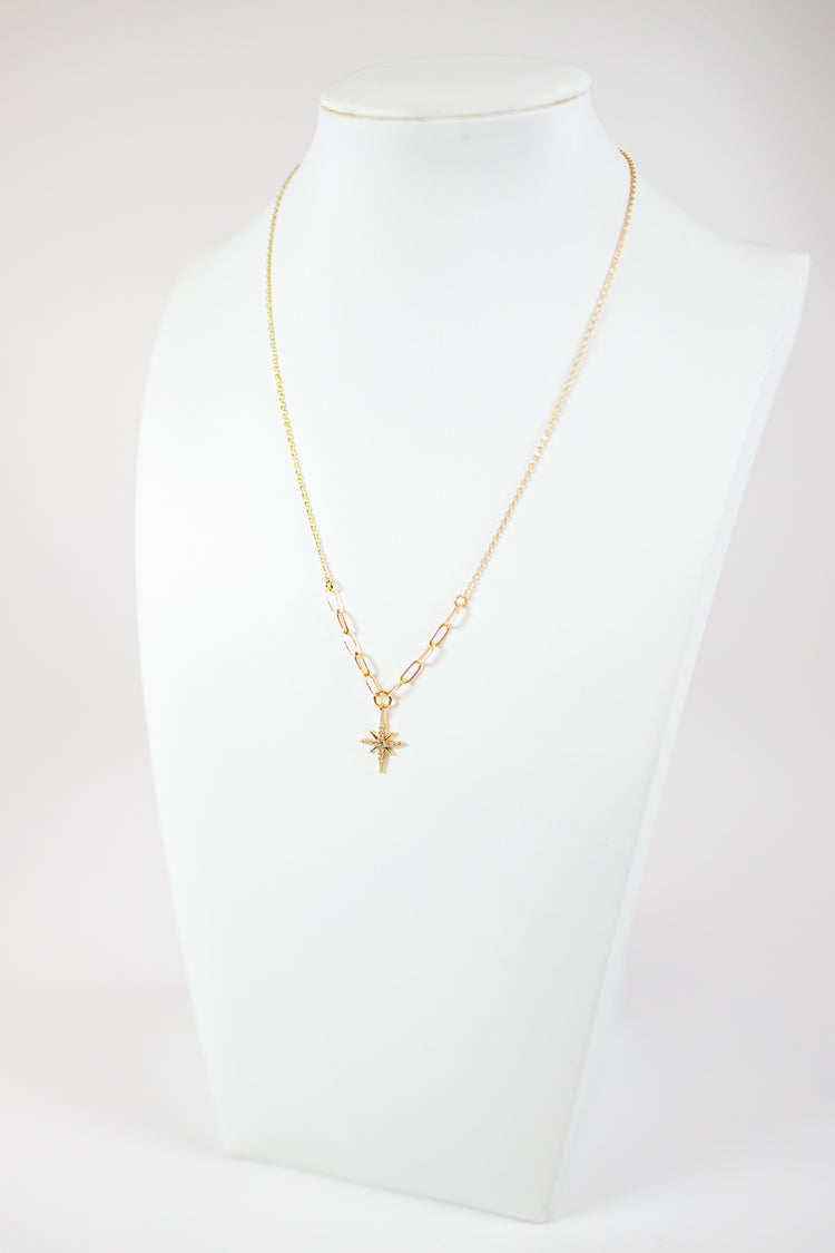 Tiny North Star Pendant Necklace