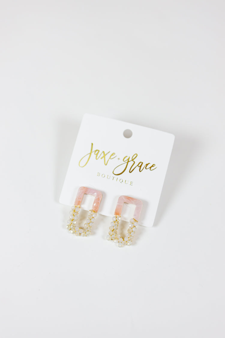 2 Tone Rectangle Earring, VARIOUS