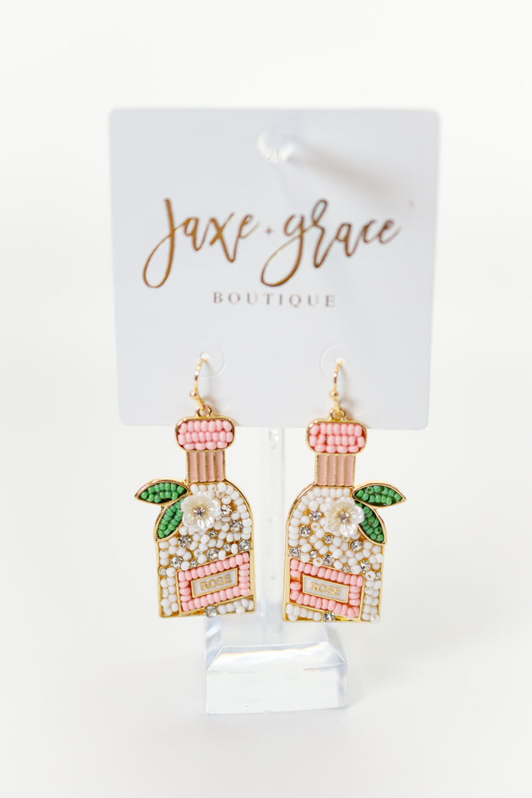 Beaded Perfume Bottle Earrings