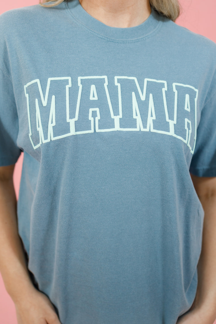 "MAMA" Puff Paint Graphic Tees, VARIOUS COLORS, S-3XL