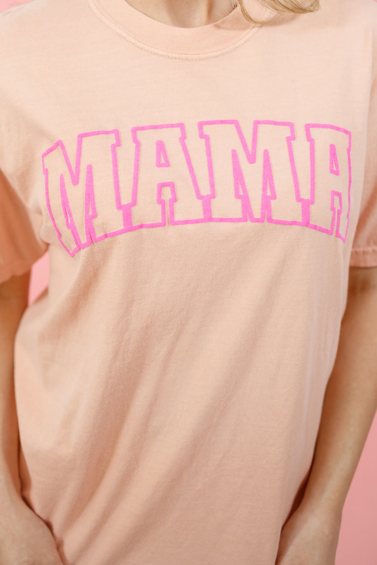 "MAMA" Puff Paint Graphic Tees, VARIOUS COLORS, S-3XL