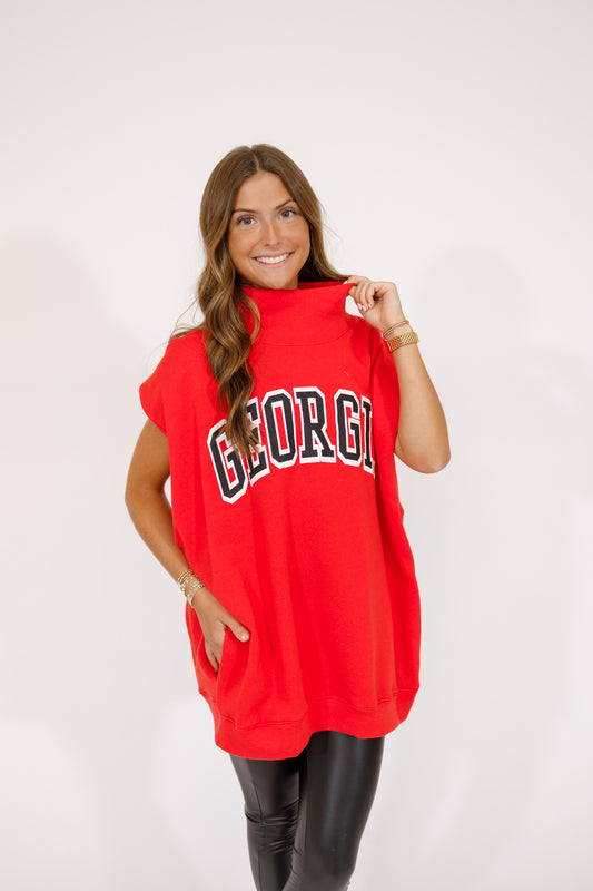 GEORGIA Oversized Mock Neck Sweater Top