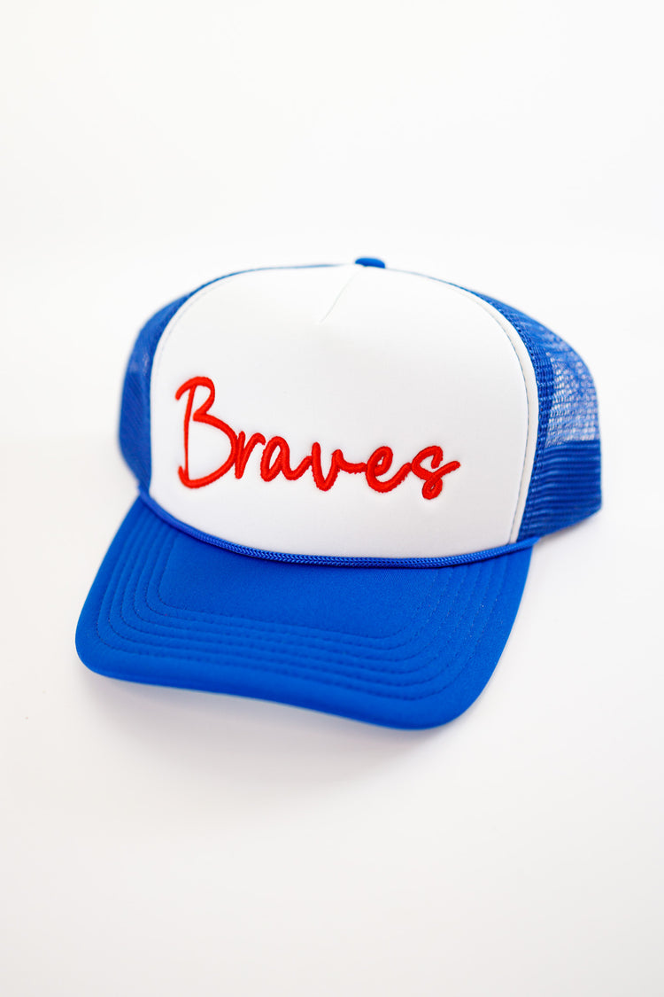 Blue "Braves" Trucker Hat