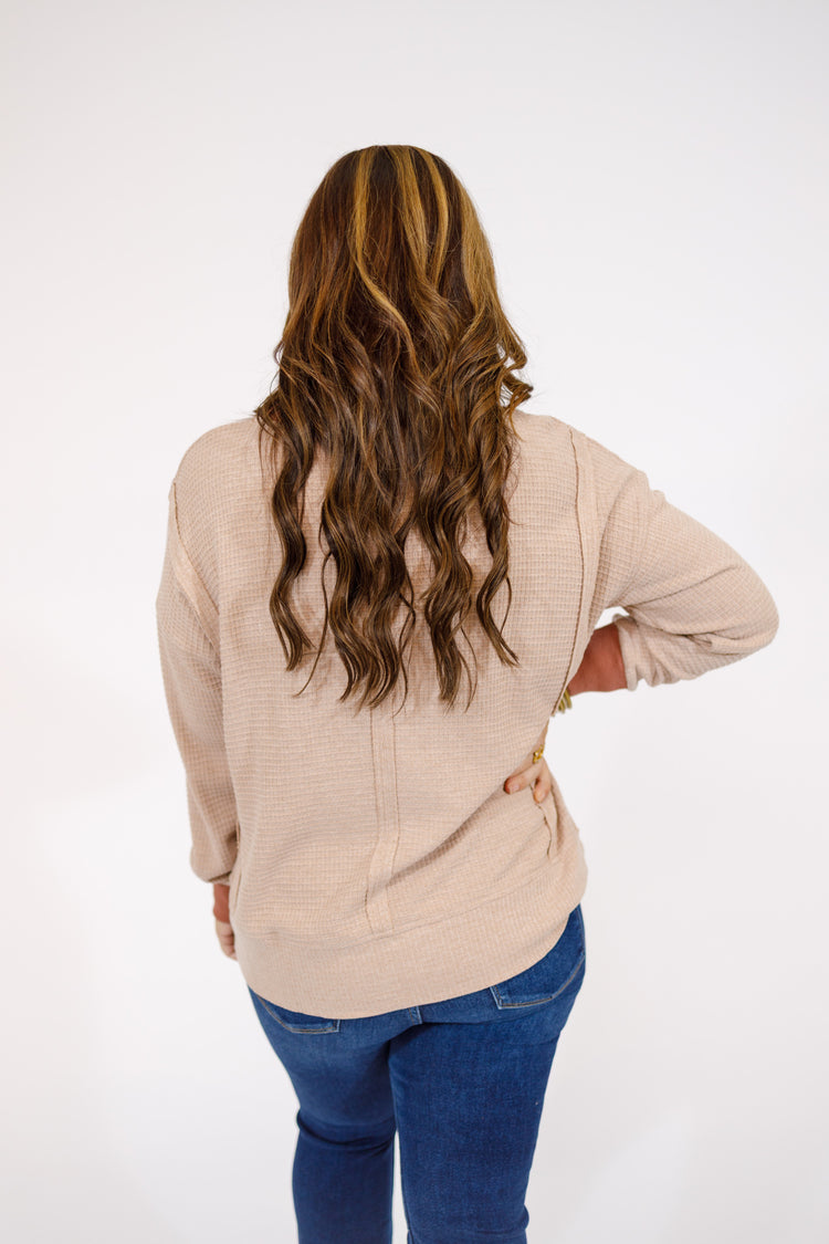 Rust Thermal Oversized Top