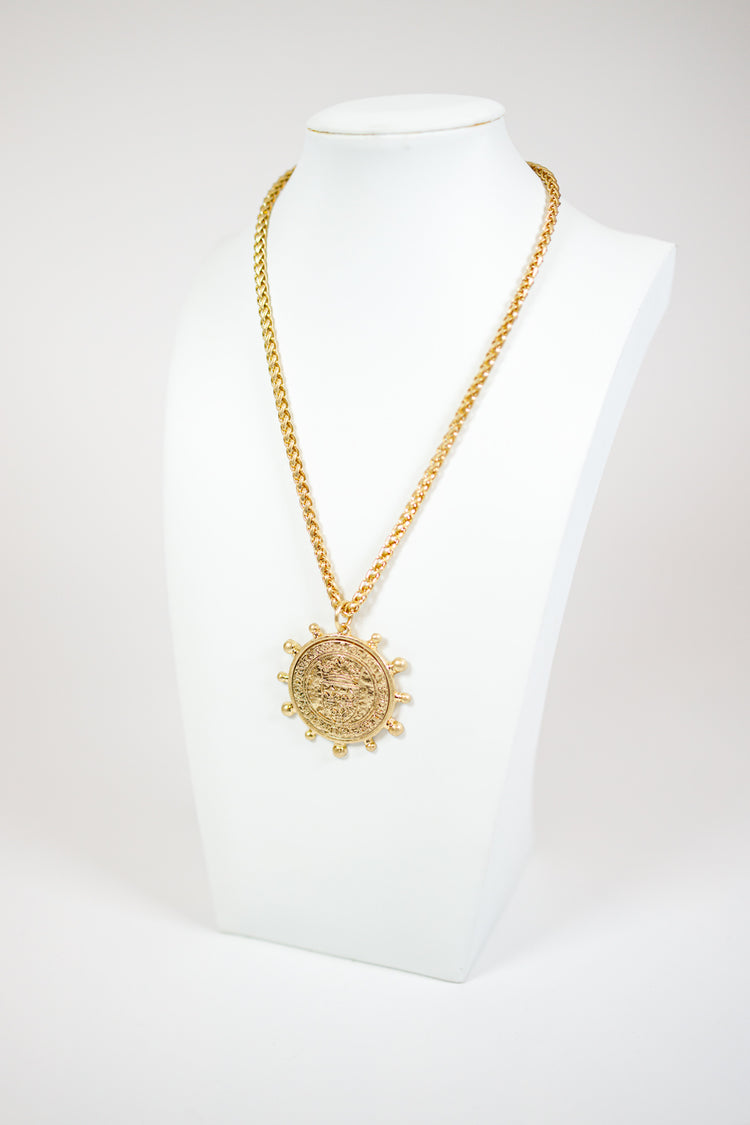 Antique Shield Coin Necklace Set