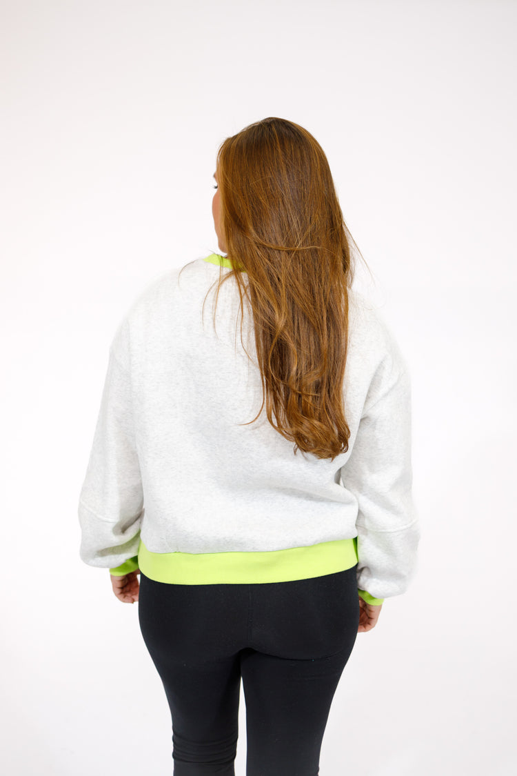 Grey Lime Band Sweatshirt