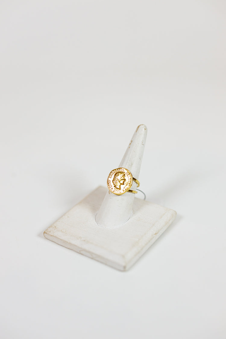 HD Gold Coin Cuff Ring