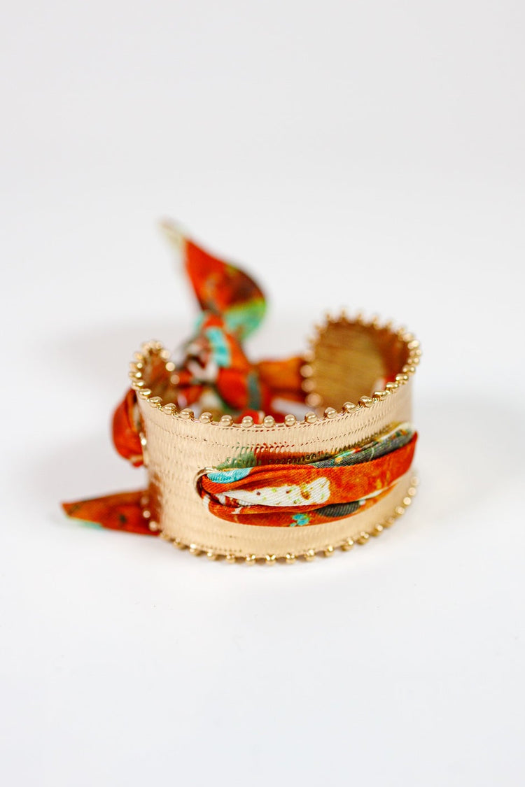 Fabric & Texture Metal Dotted Cuff