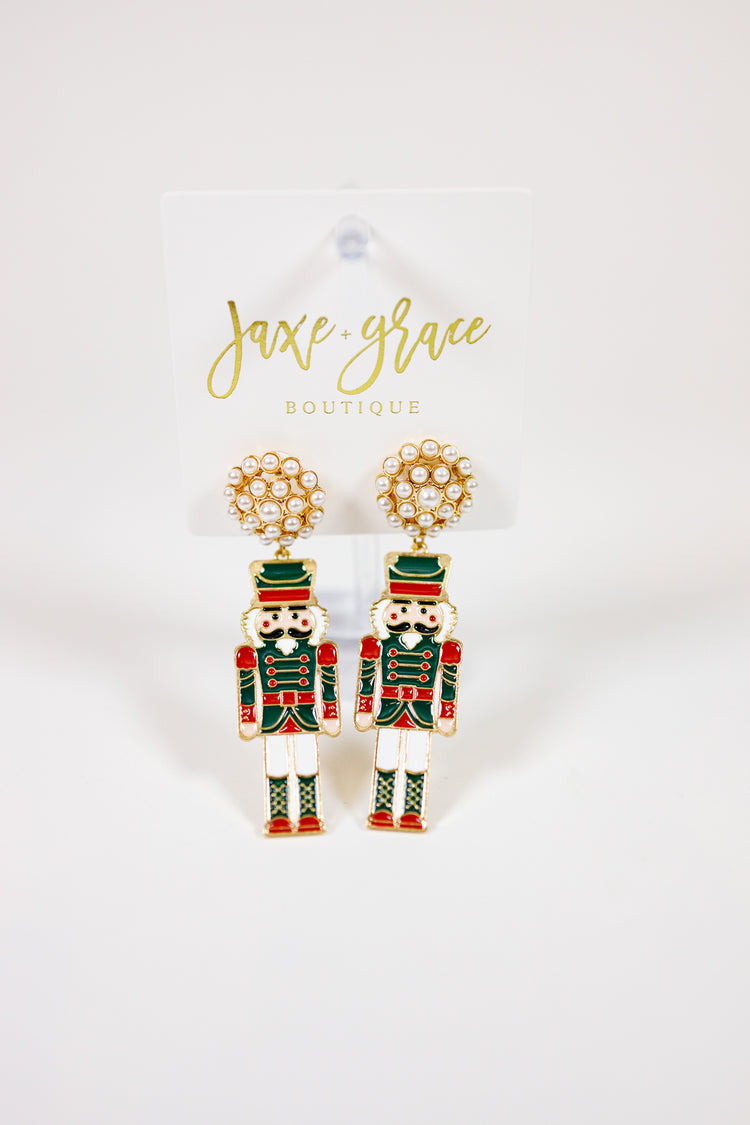 Metal Nutcracker Earrings, VARIOUS