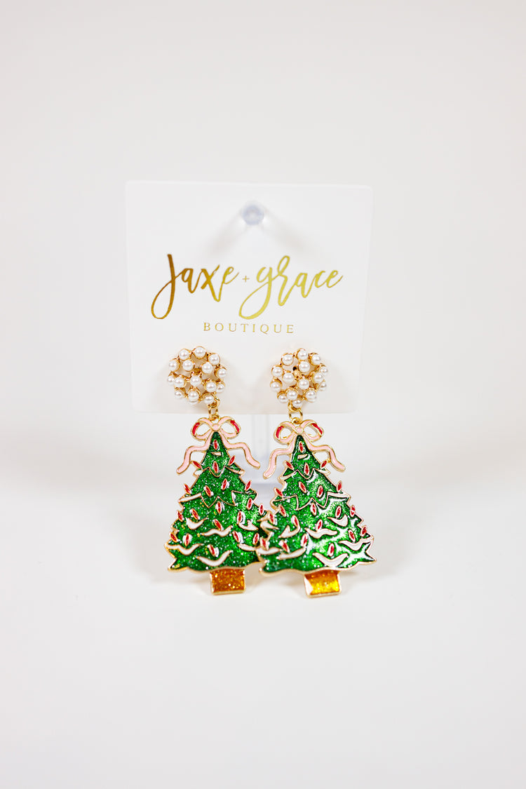 Christmas Tree Drop Earrings, VARIOUS