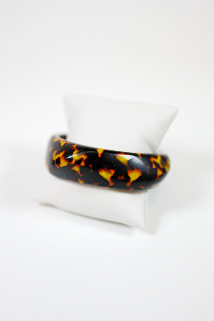 Tortoise Acrylic Bangle Bracelet