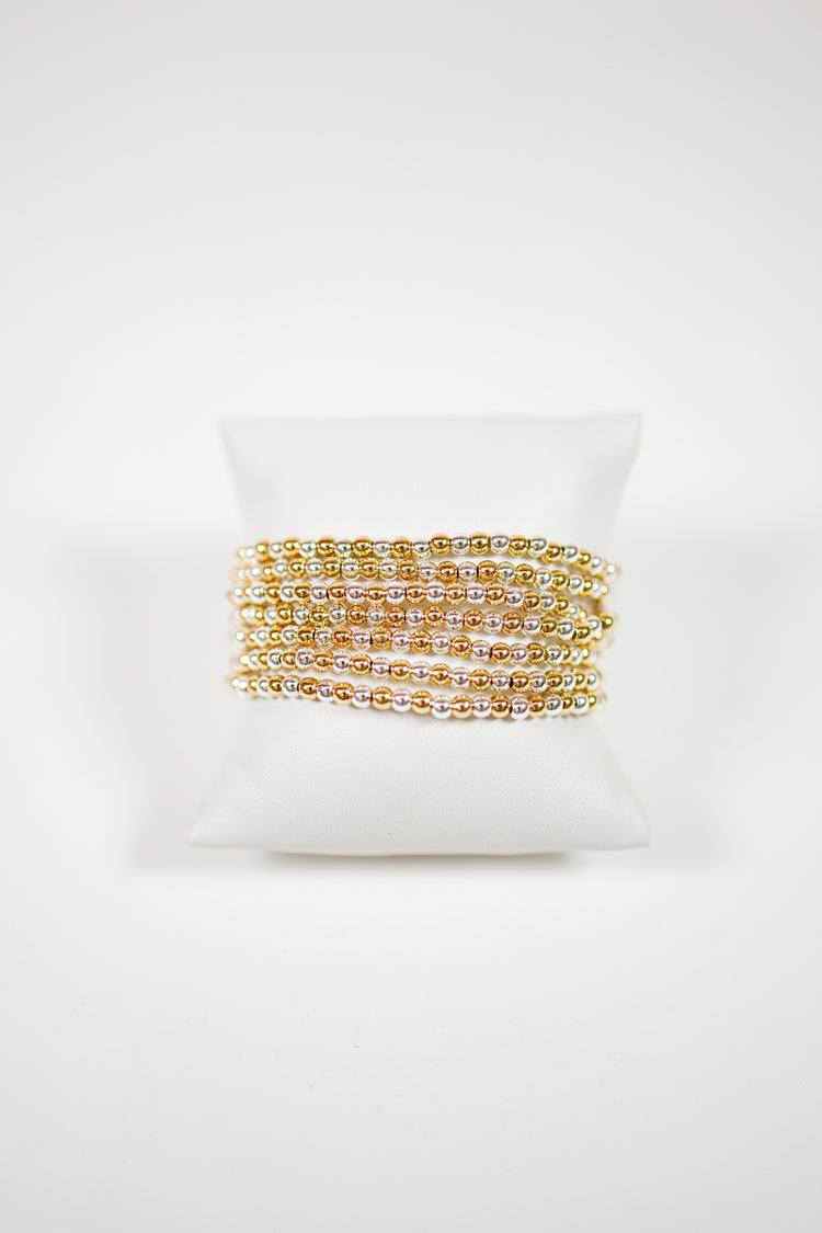 7 Row 4mm Mixed Bracelet