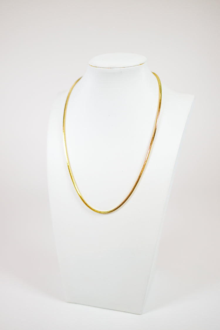 Angled Herringbone Chain Necklace