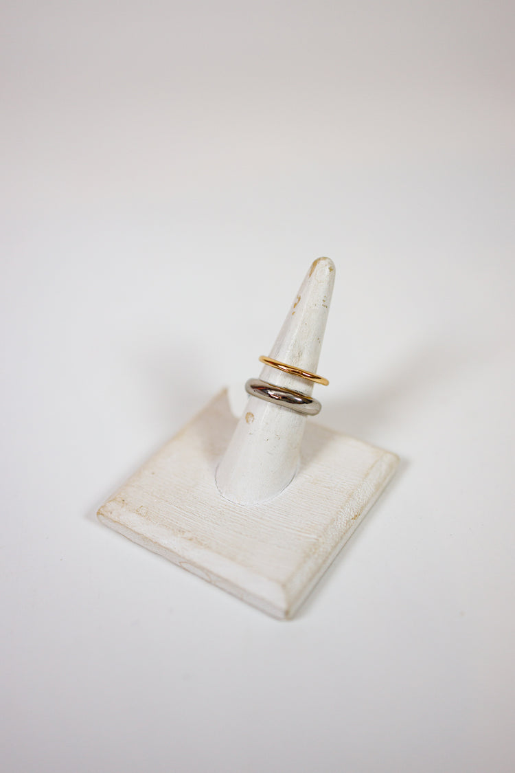 TT 2 Line Stainless Steel Open Ring