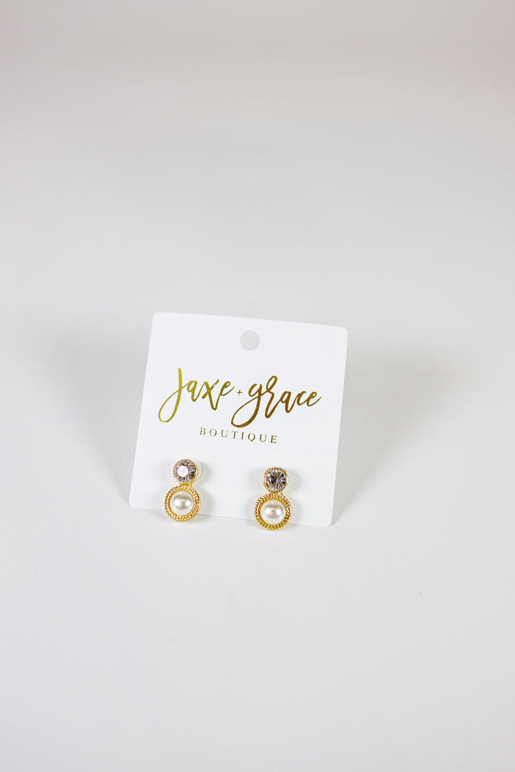 Round Pearl Textured Earrings