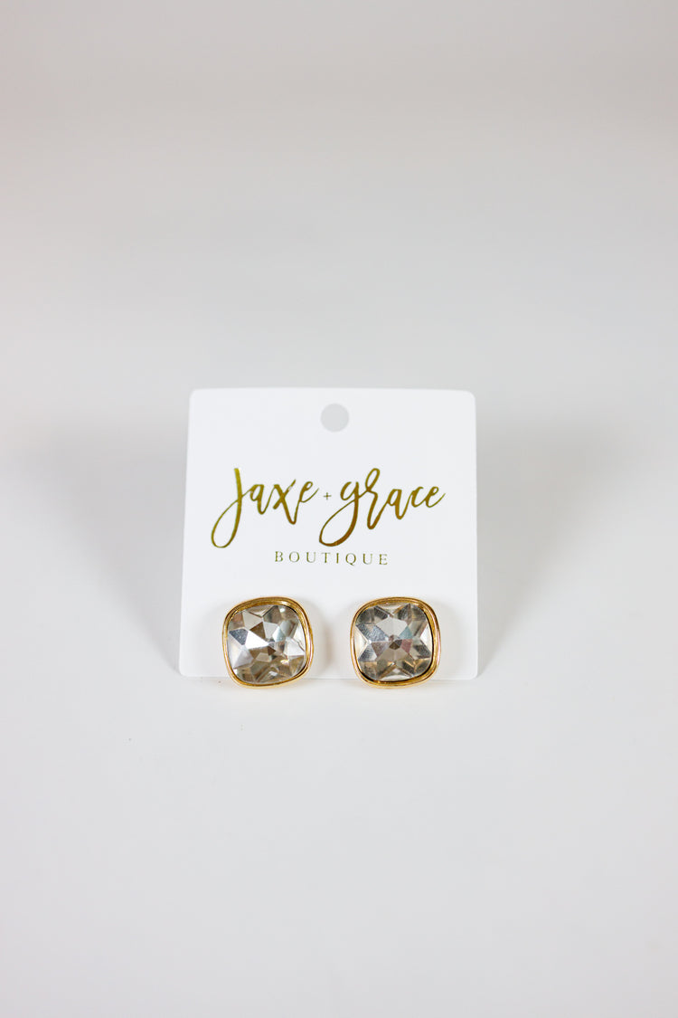 Square Stone Earrings