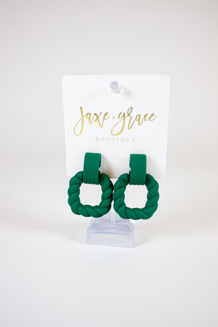 Twisted Square Link Earrings