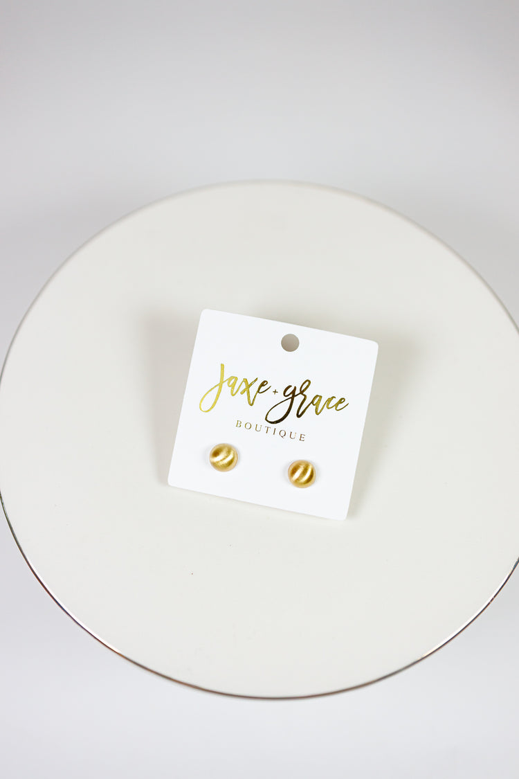 Satin Stud Earrings, VARIOUS
