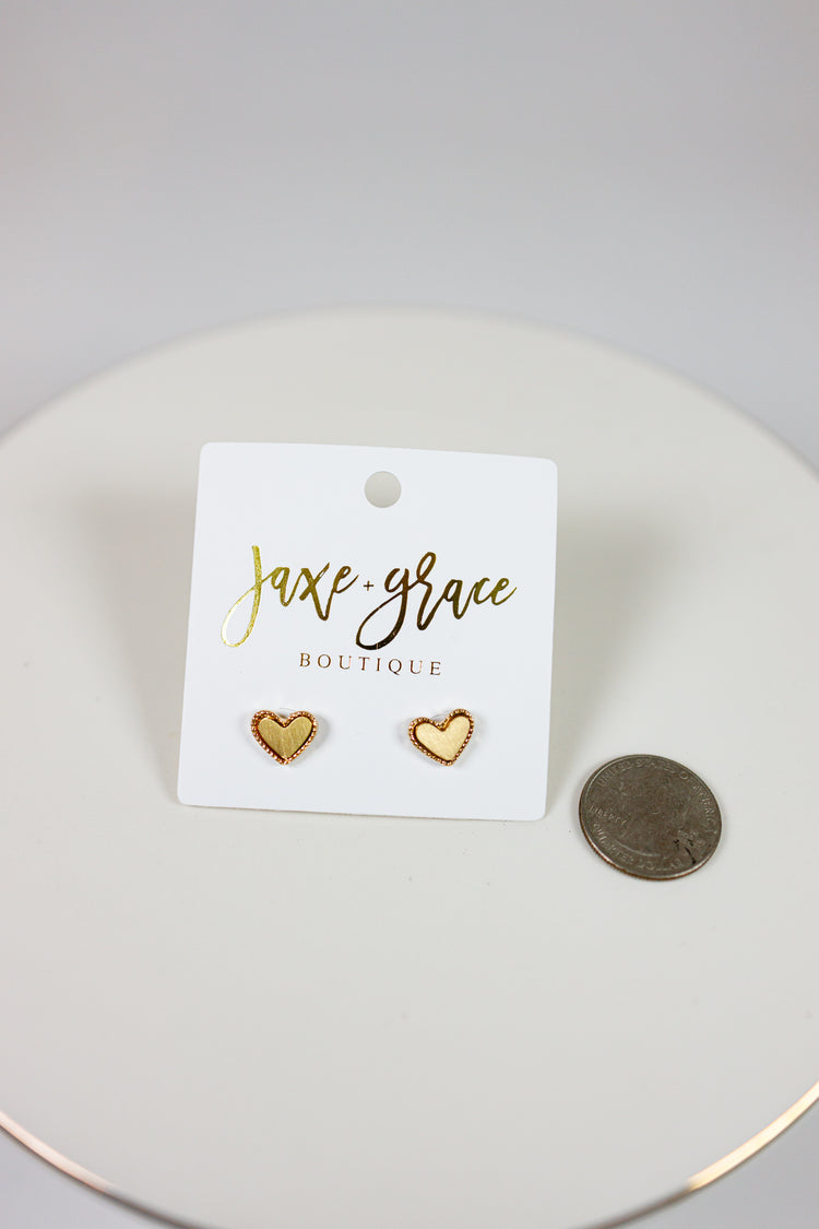 10mm Heart Metal Studs, VARIOUS