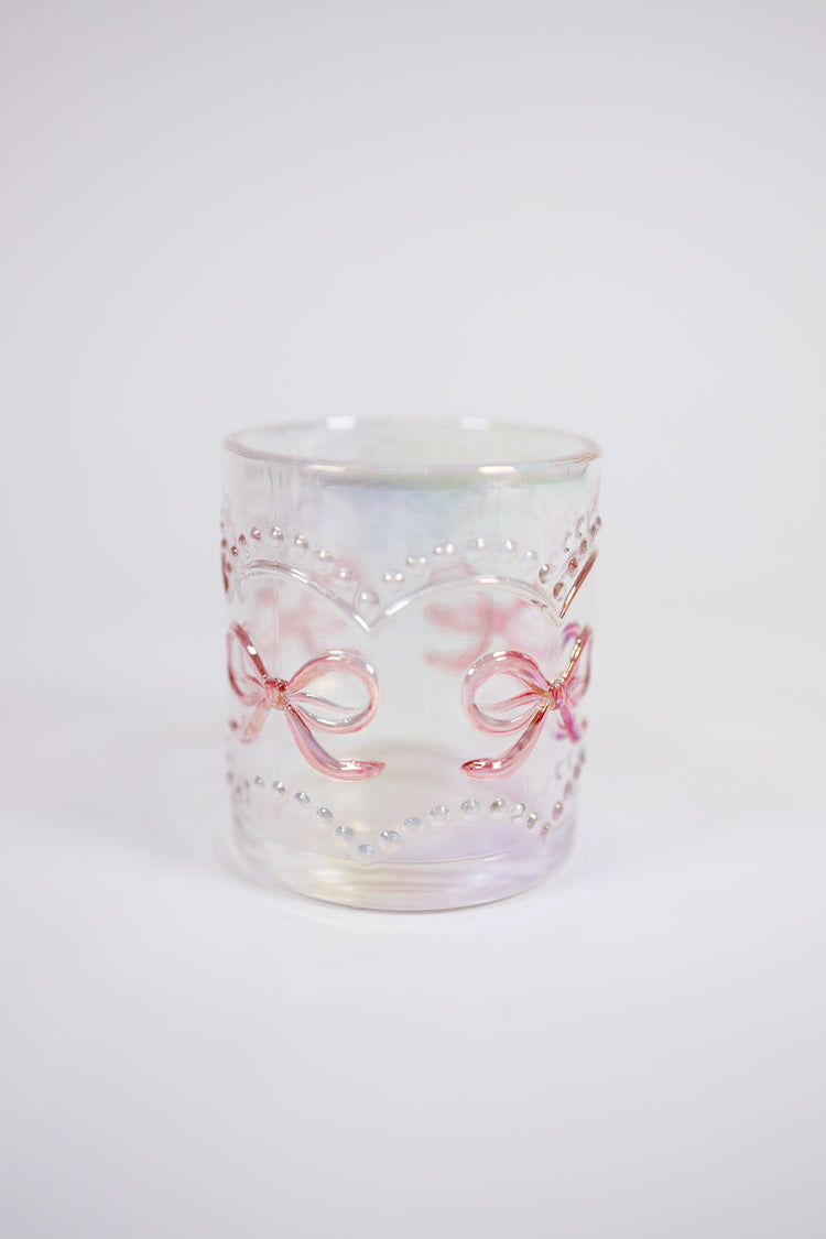 11oz Ribbon Rock Glass - Clear Irid