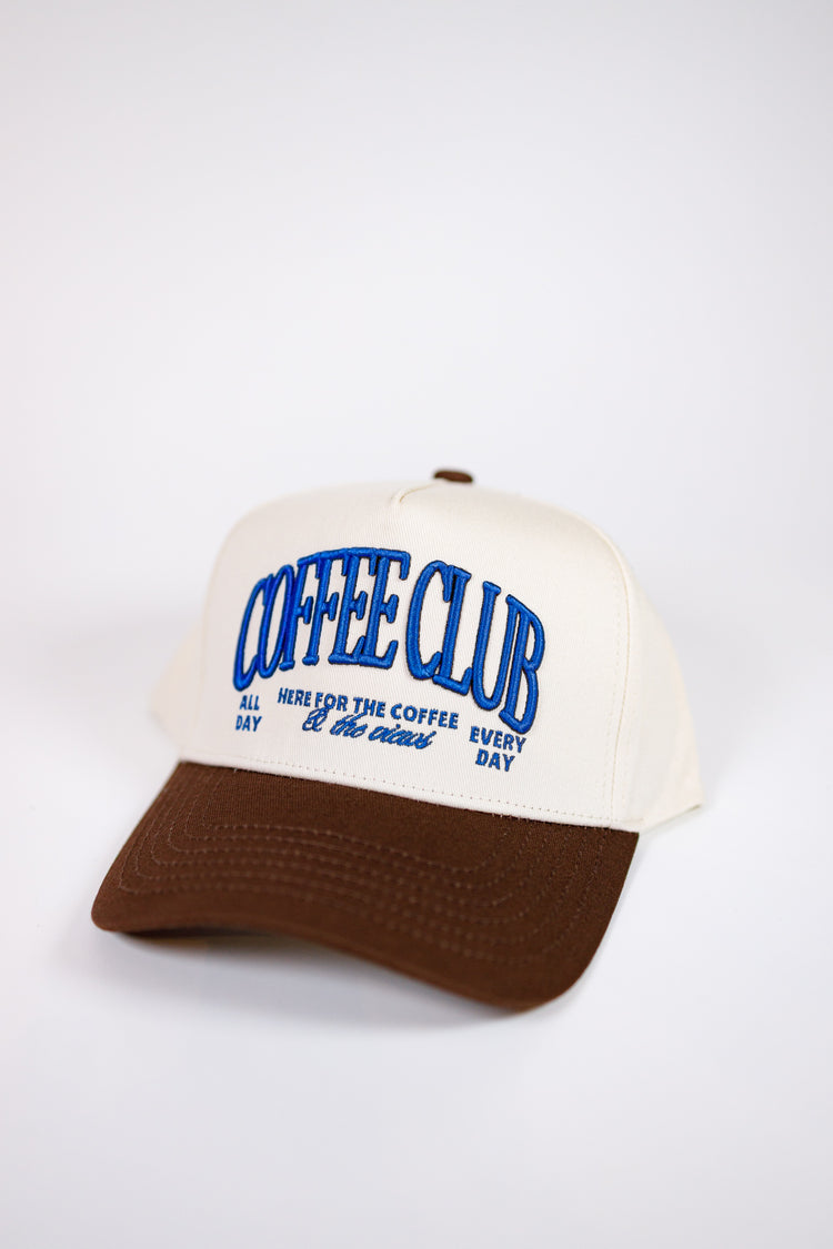 Navy and Brown "Coffee Club" Hat