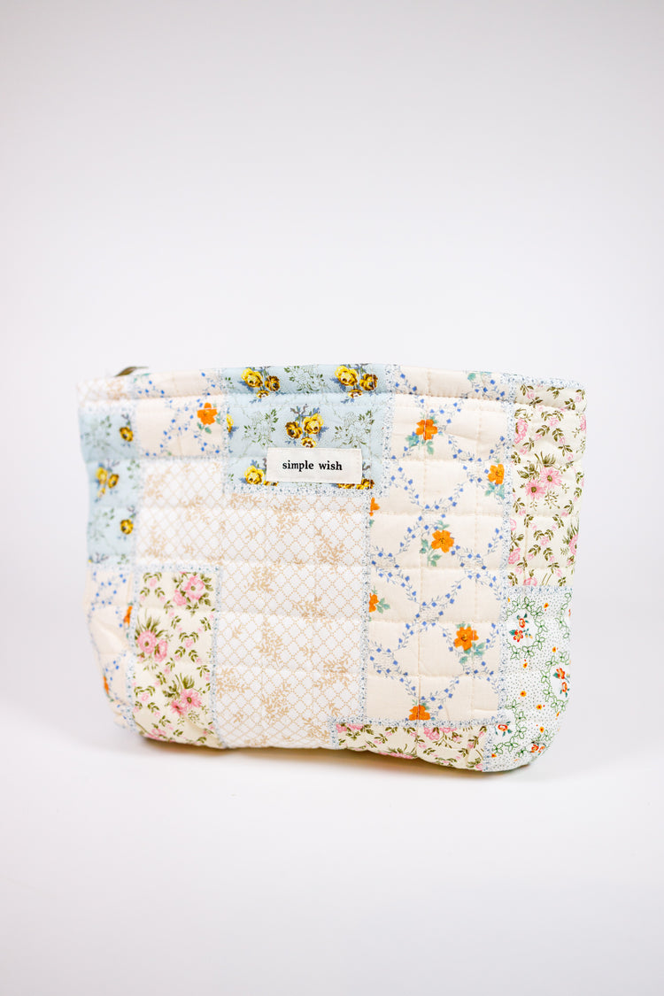 Floral Quilted Cosmetic Bag, VARIOUS Jaxe + Grace Boutique