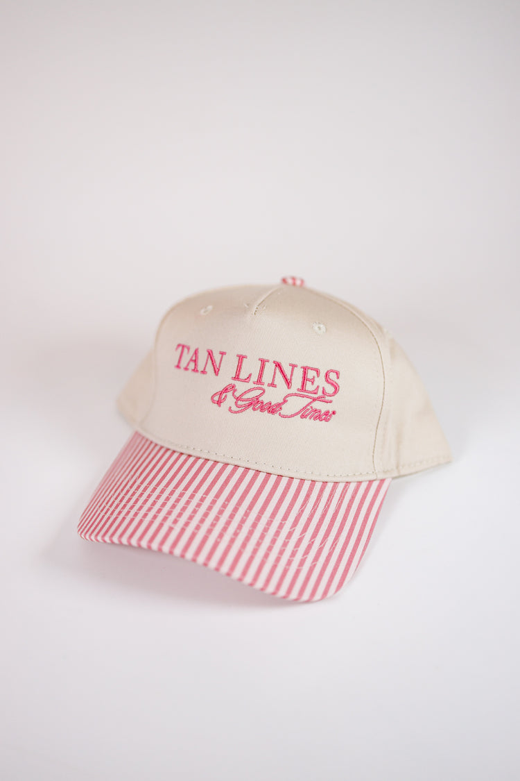 Pink Stripe Tan Lines & Good Times Hat