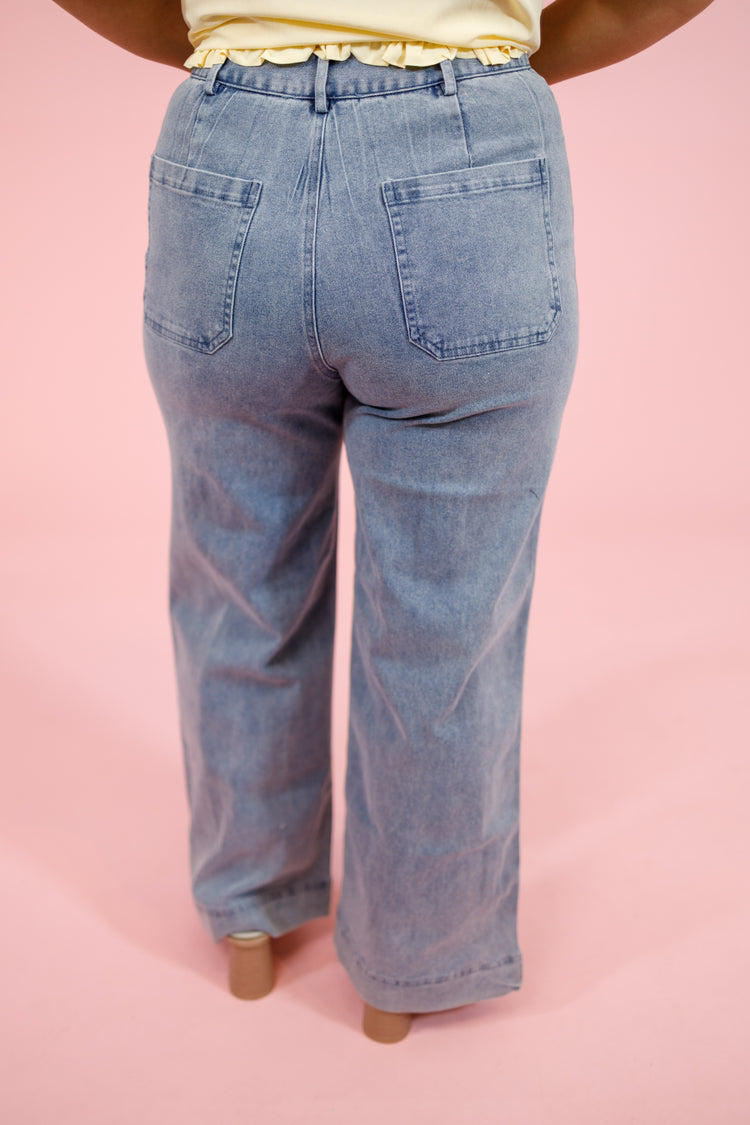 Entro Lt Blue Front Pocket Pants