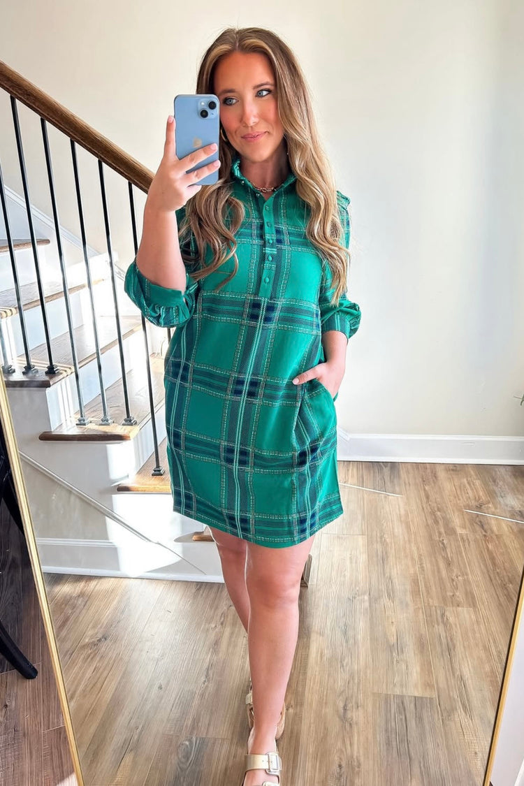 Green Plaid Dress